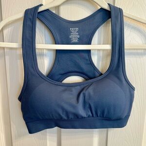 Women's PAVOI Blue Sports Bra NEW Size L